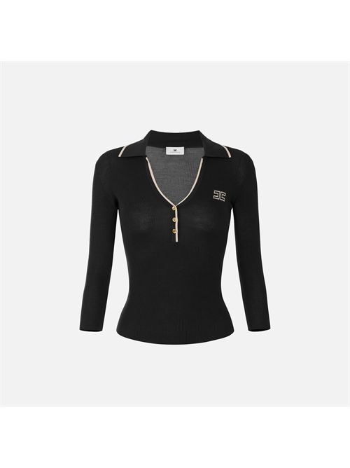 Polo in maglia a costine ELISABETTA FRANCHI | MK17B66E2/685